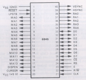 6845 Pinout